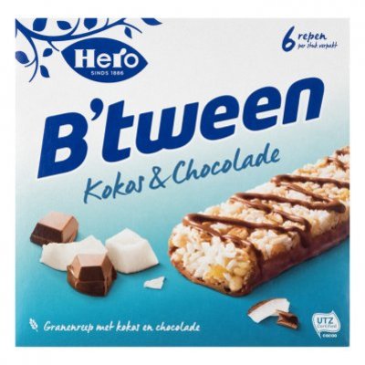 Hero B'tween granenreep kokos & chocolade